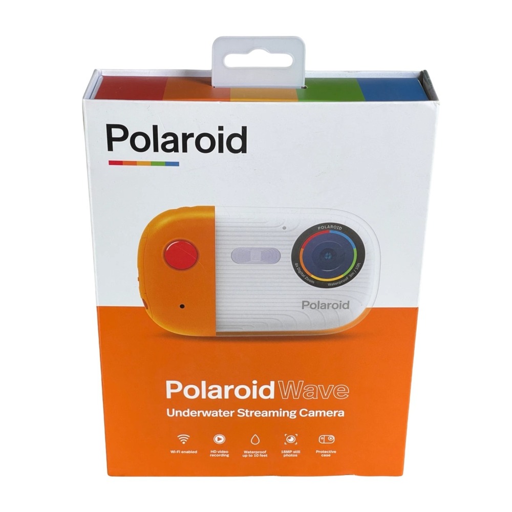 Polaroid Wave Underwater Streaming‎ Camera WiFi HD Waterproof 18MP 2.4" Screen